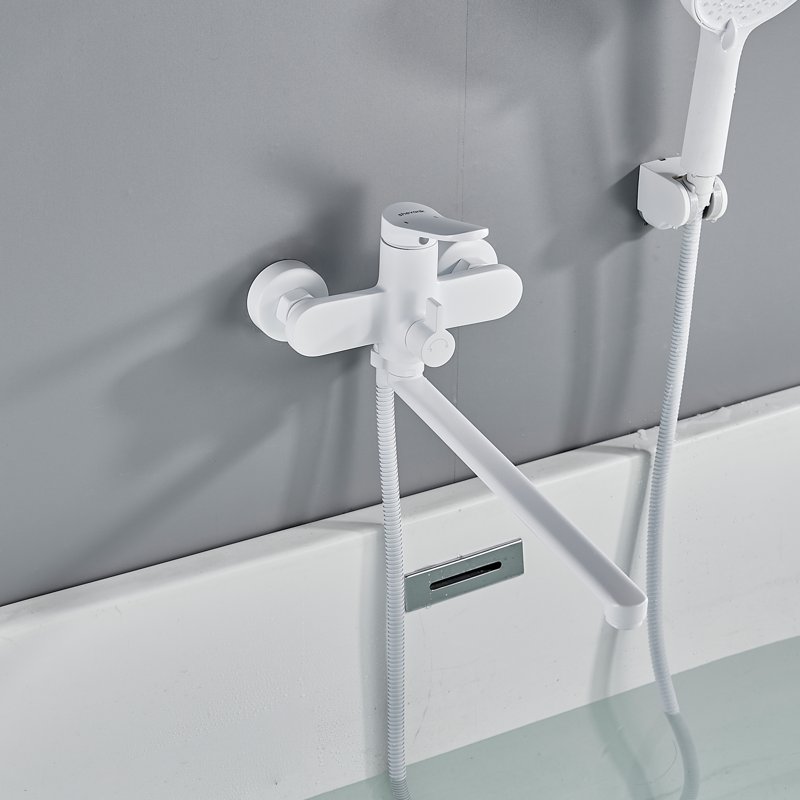 Смеситель для ванны Shevanik S4322C, белый