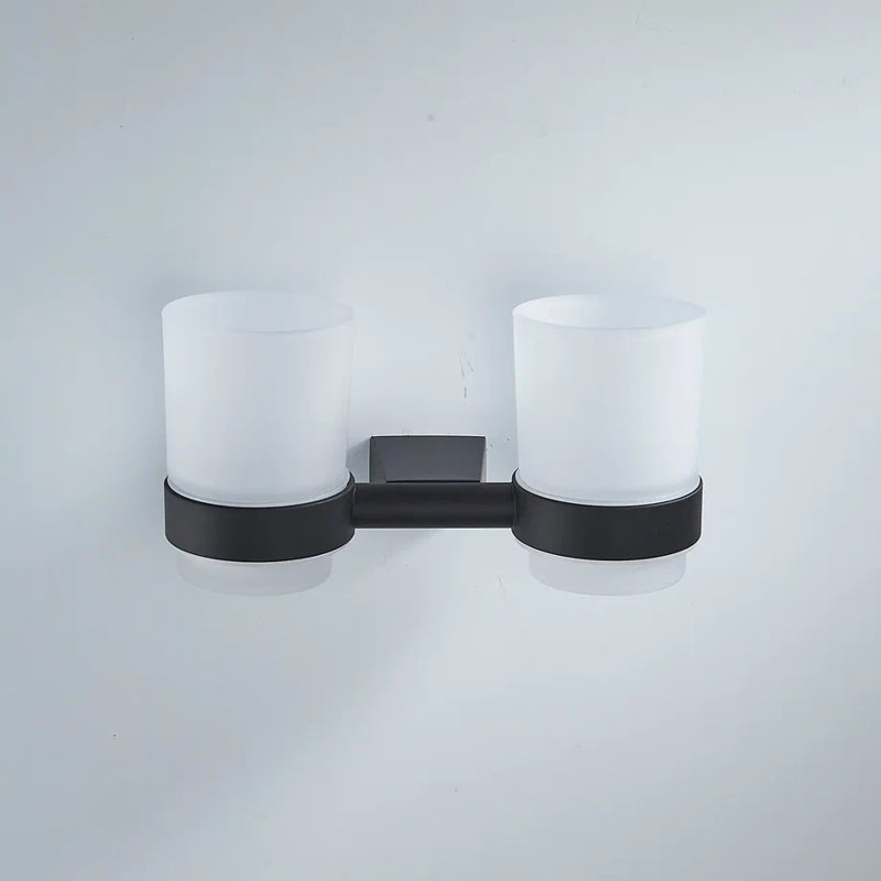 Стакан для ванной комнаты двойной Shevanik SG5722H, черный