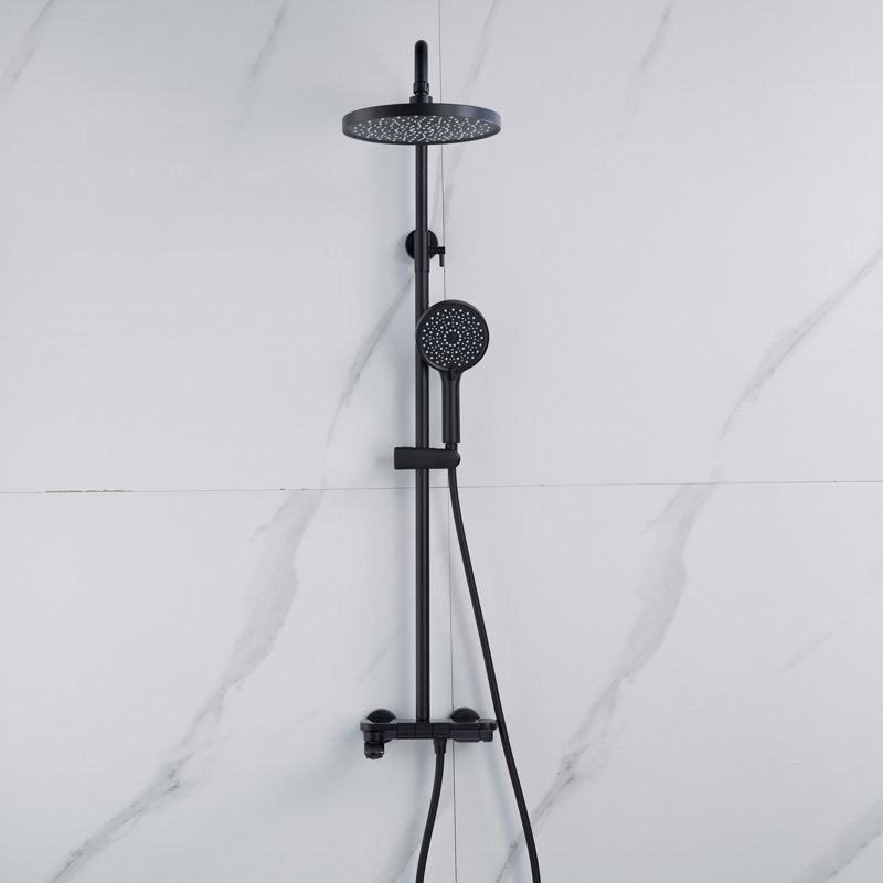Душевая система Shevanik S9636H, черный