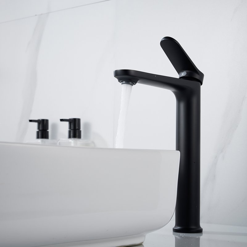 Смеситель для раковины высокий Shevanik S4311H, черный