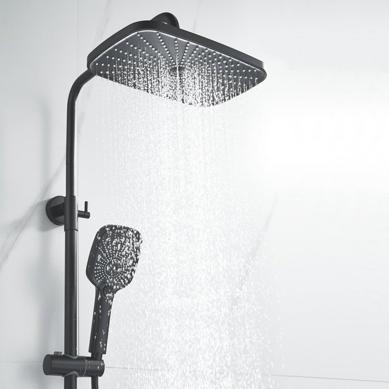 Душевая система Shevanik S6836T, оружейная сталь