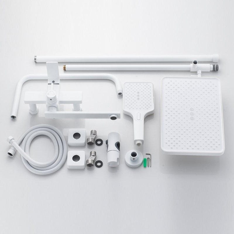 Душевая система Shevanik S8136F, белый/хром