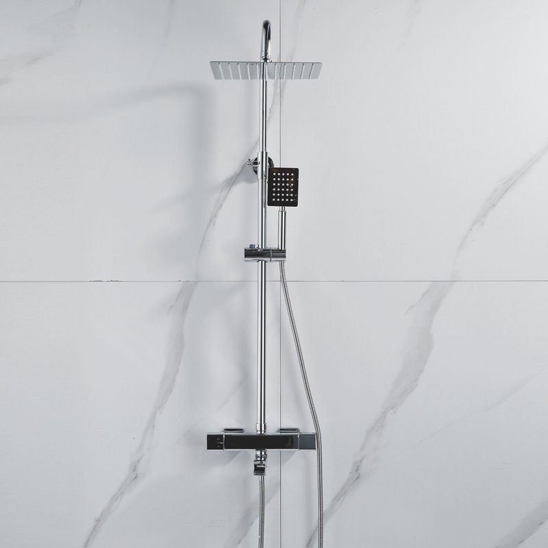 Душевая система Shevanik S7036T, оружейная сталь