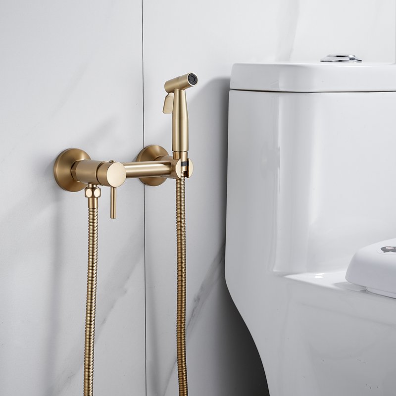 Гигиенический душ со смесителем Shevanik S127T, оружейная сталь