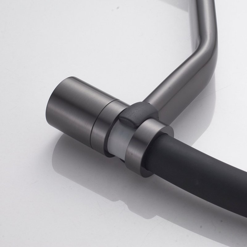 Смеситель для кухни с гибким изливом Shevanik S343T-3, оружейная сталь