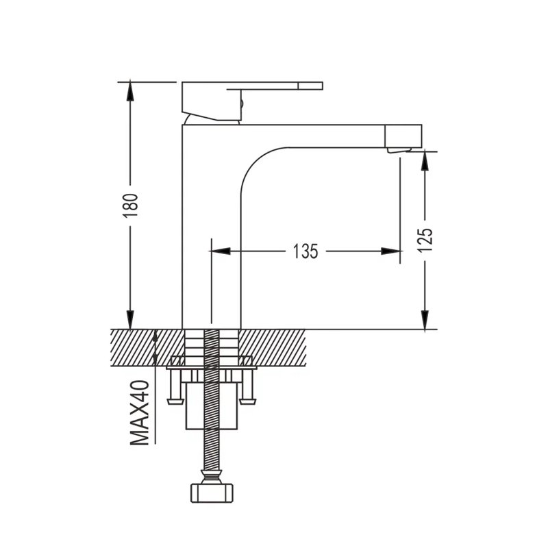 Смеситель для раковины Shevanik S8601, хром