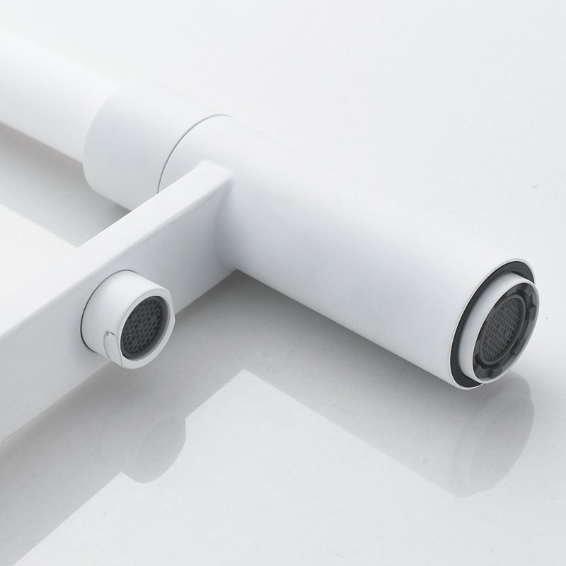 Смеситель для кухни с подключением фильтра Shevanik S178C, белый