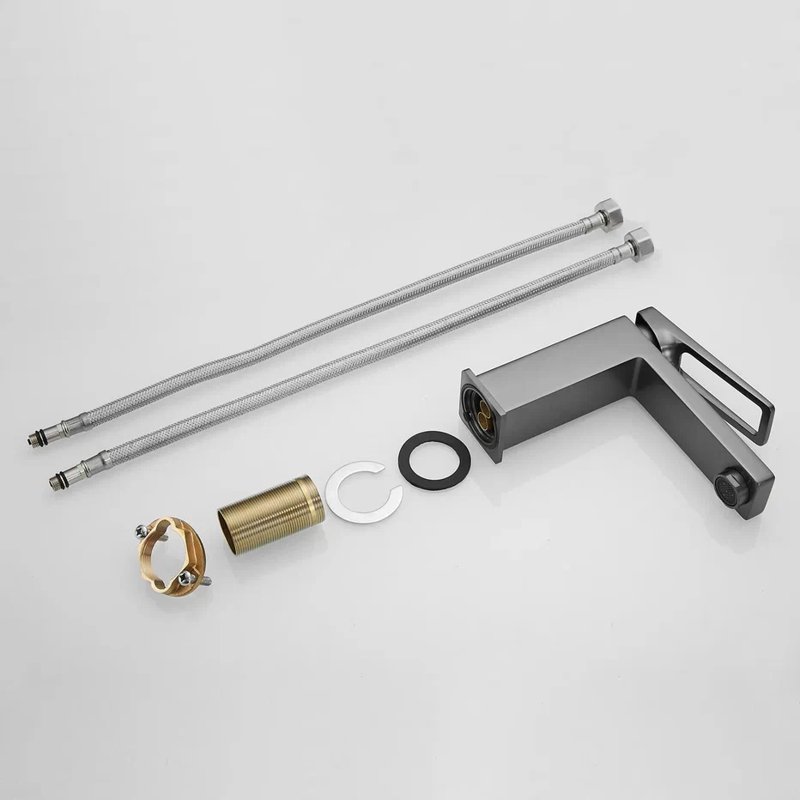 Смеситель для раковины Shevanik S6801T, оружейная сталь