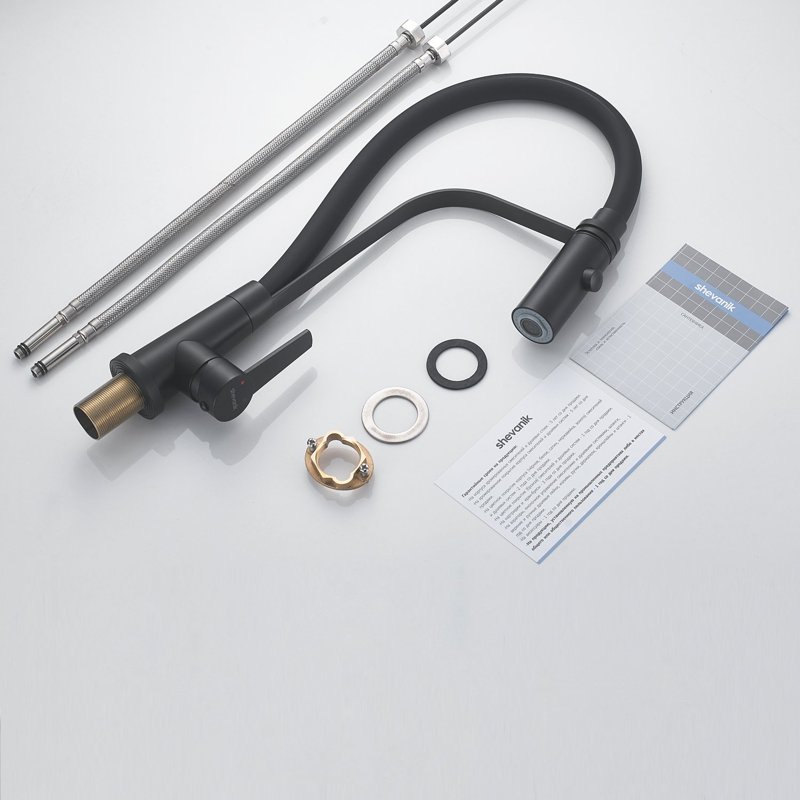 Смеситель для кухни с гибким изливом и режимом 