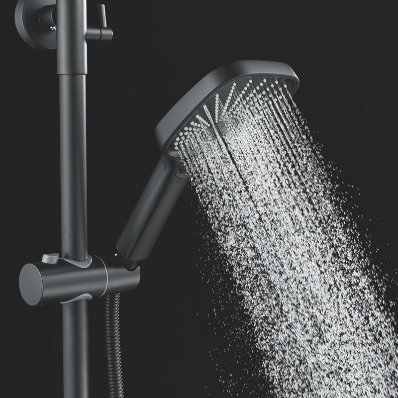 Душевая система Shevanik S6836T, оружейная сталь