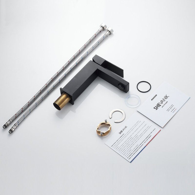 Смеситель для раковины Shevanik S7001H, черный