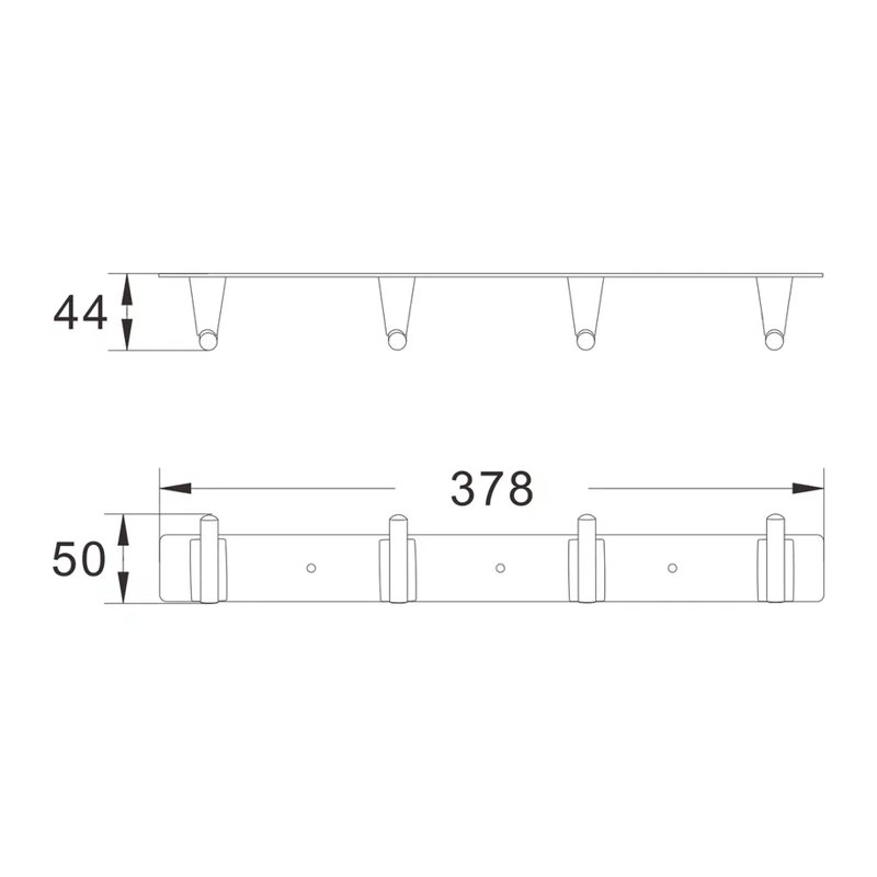 Планка с 4 крючками  Shevanik SG5741C, белый