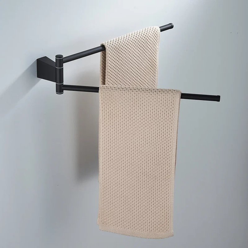 Полотенцедержатель поворотный двойной Shevanik SG5707H, черный