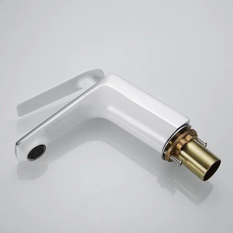 Смеситель для раковины Shevanik S8001F, белый/хром