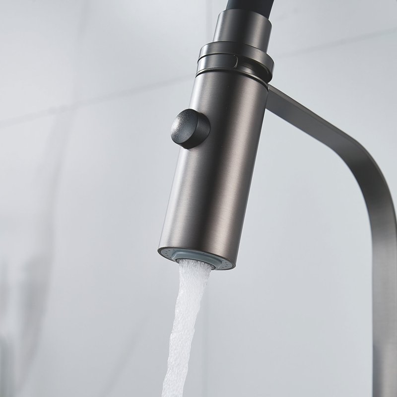 Смеситель для кухни с гибким изливом и режимом 