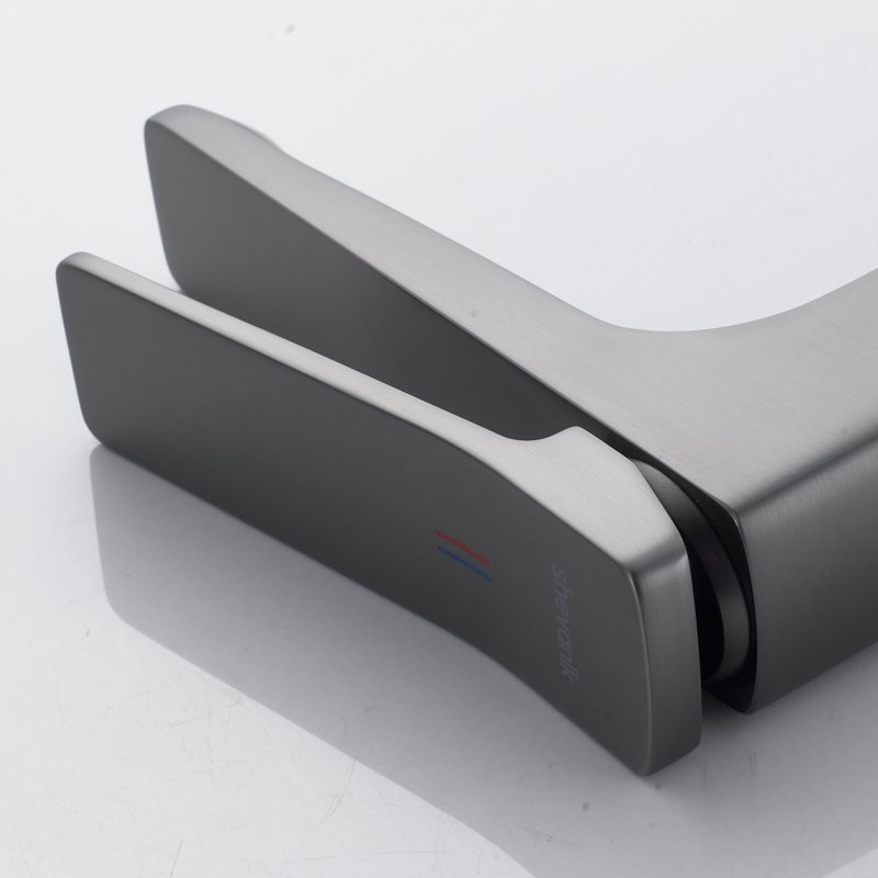 Смеситель для раковины Shevanik S4601T, оружейная сталь