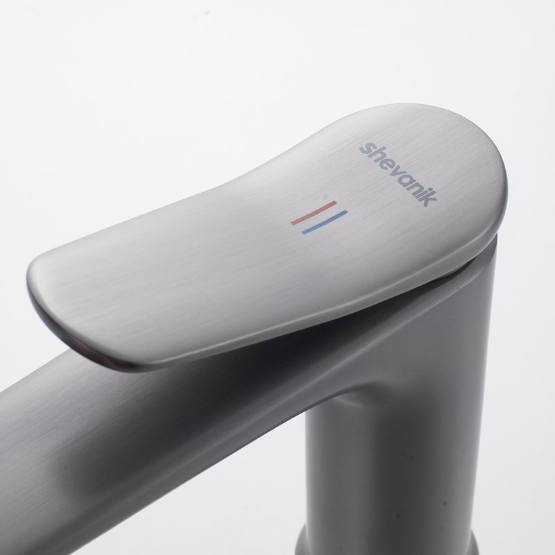 Смеситель для раковины Shevanik S4701T, оружейная сталь