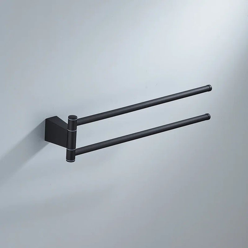 Полотенцедержатель поворотный двойной Shevanik SG5707H, черный