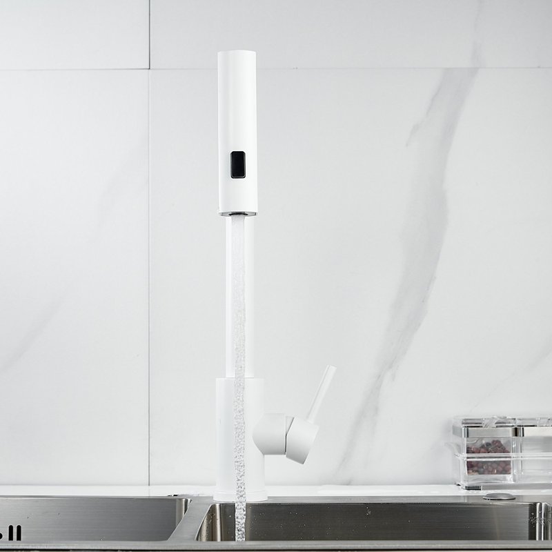 Смеситель для кухни с мультифункциональным изливом Shevanik S263C, белый