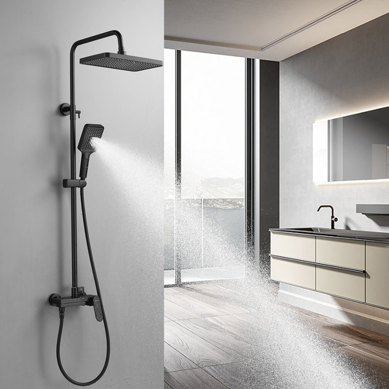 Душевая система Shevanik S8836H, черный