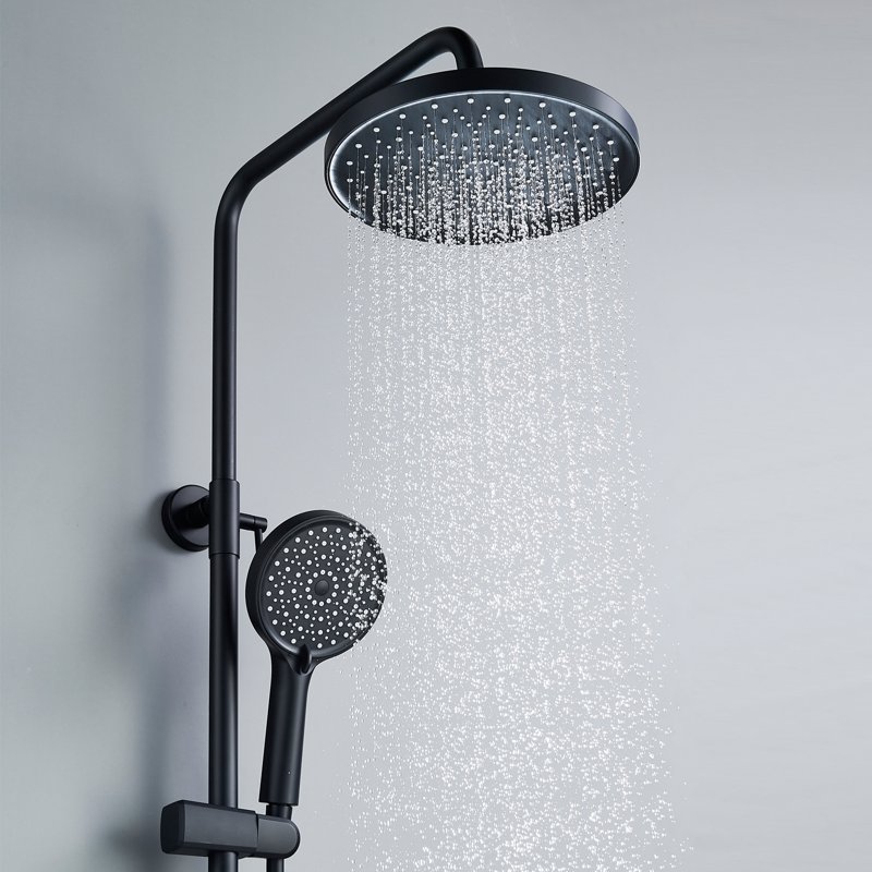 Душевая система Shevanik S8436H, черный