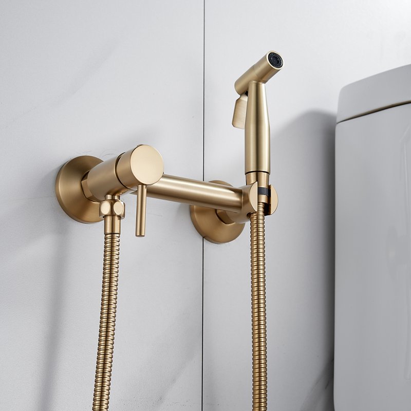 Гигиенический душ со смесителем Shevanik S127T, оружейная сталь