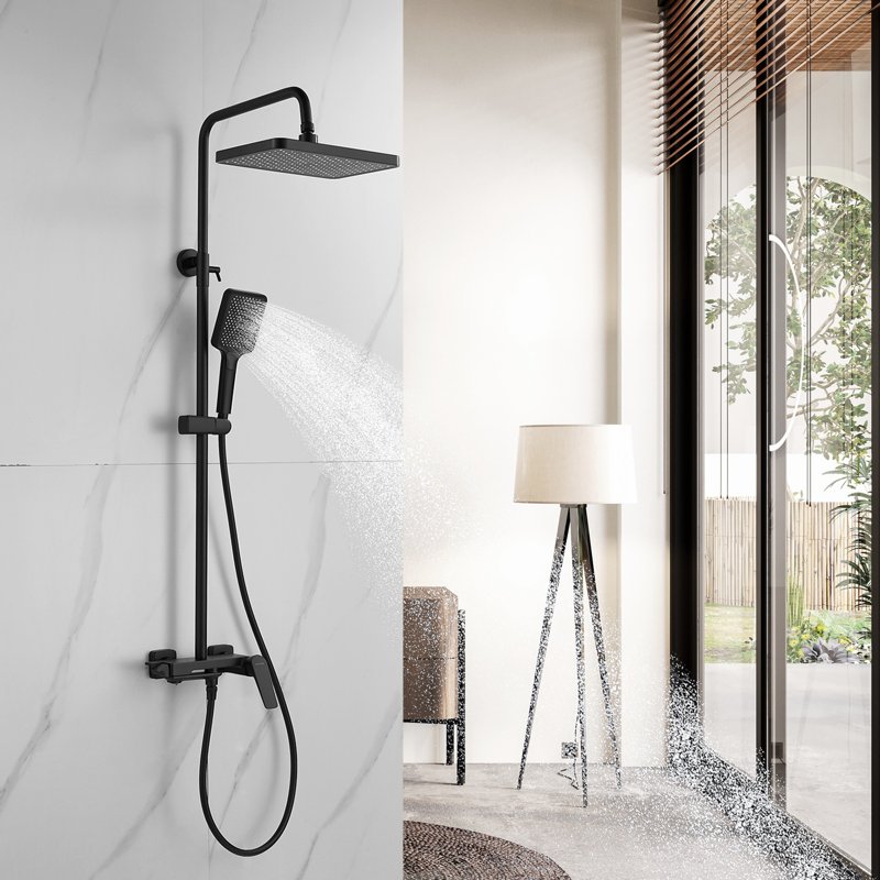 Душевая система Shevanik S8236H, черный