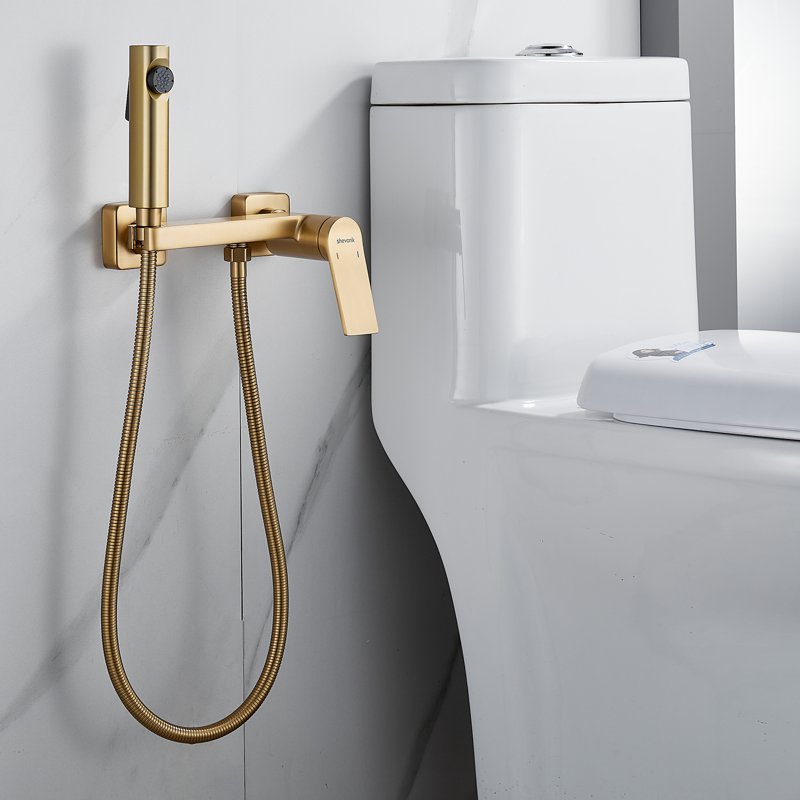 Гигиенический душ со смесителем Shevanik S4005T-1, оружейная сталь