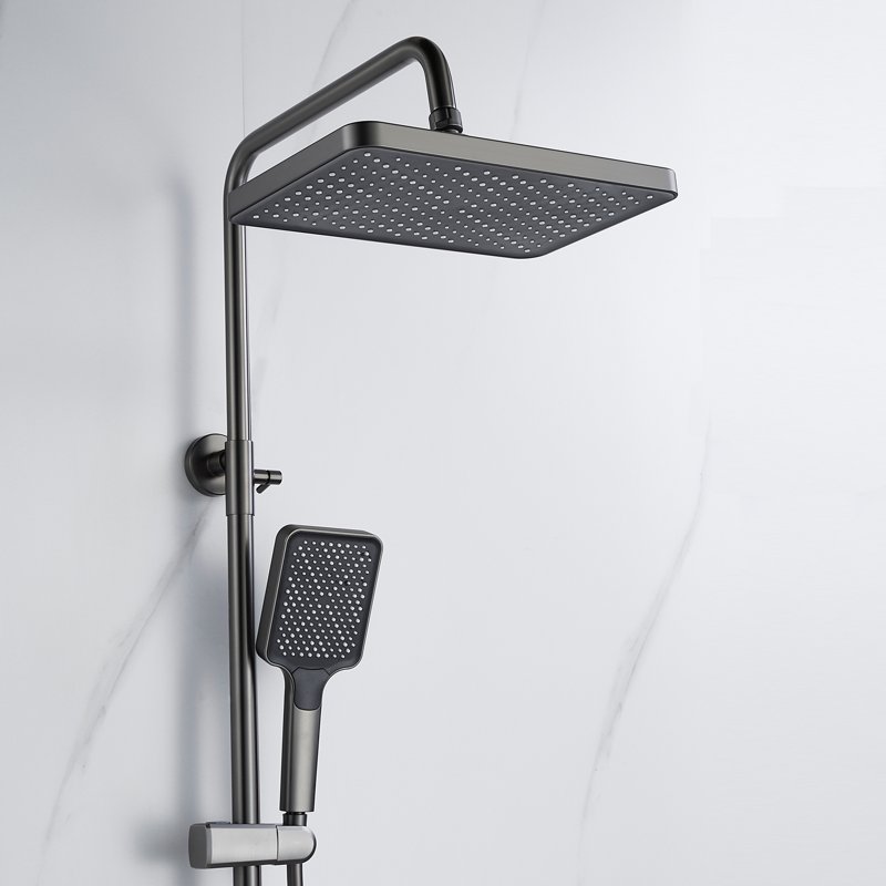 Душевая система Shevanik S8236T, оружейная сталь