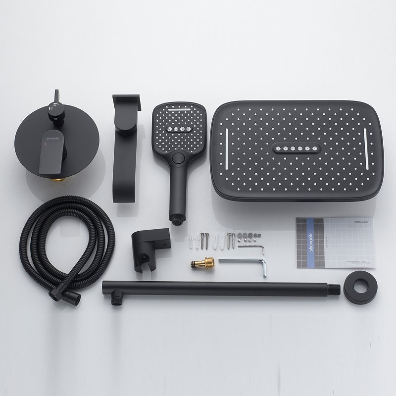 Душевая система встраиваемая Shevanik S4135H, черный