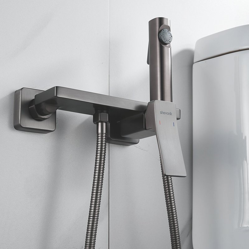 Гигиенический душ со смесителем Shevanik S137H, черный