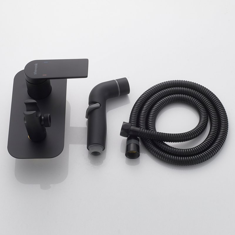 Гигиенический душ со смесителем Shevanik S9905H-1, черный