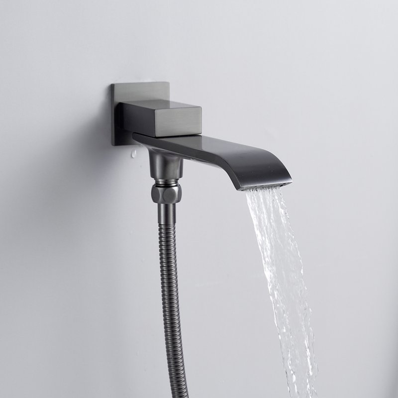 Душевая система встраиваемая Shevanik S4035T, оружейная сталь