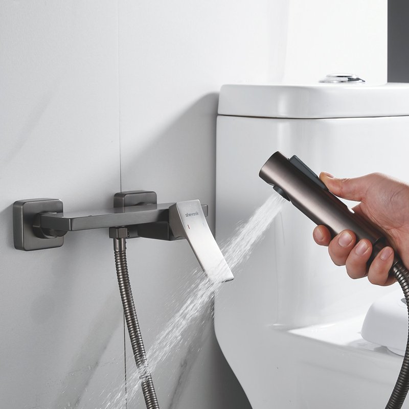 Гигиенический душ со смесителем Shevanik S137H, черный