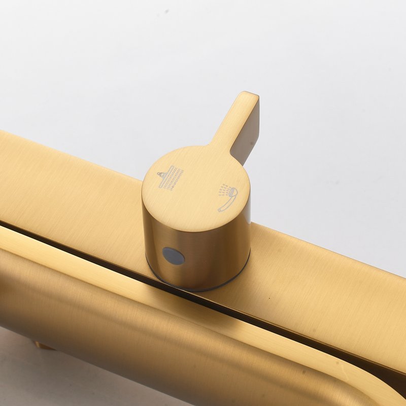 Душевая система Shevanik S8536T, оружейная сталь