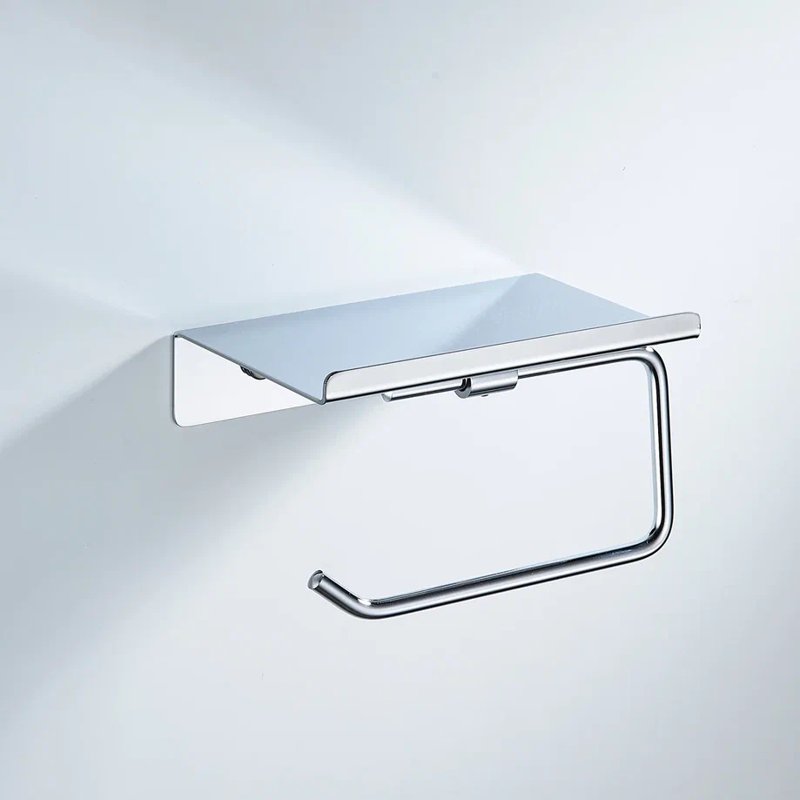 Держатель для туалетной бумаги с полочкой Shevanik SG5705-1, хром