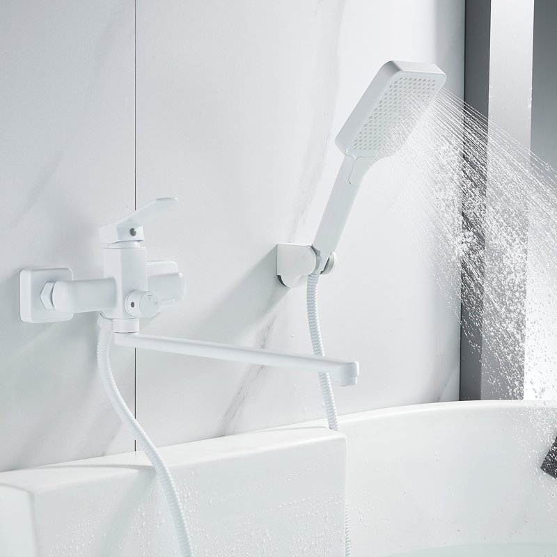 Смеситель для ванны Shevanik S9922C, белый