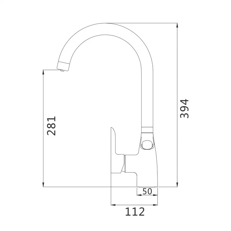 Смеситель для кухни с подключением фильтра Shevanik S368L, сатин