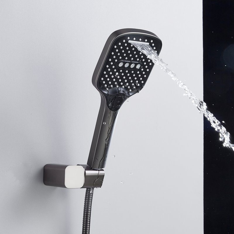 Душевая система встраиваемая Shevanik S4035T, оружейная сталь