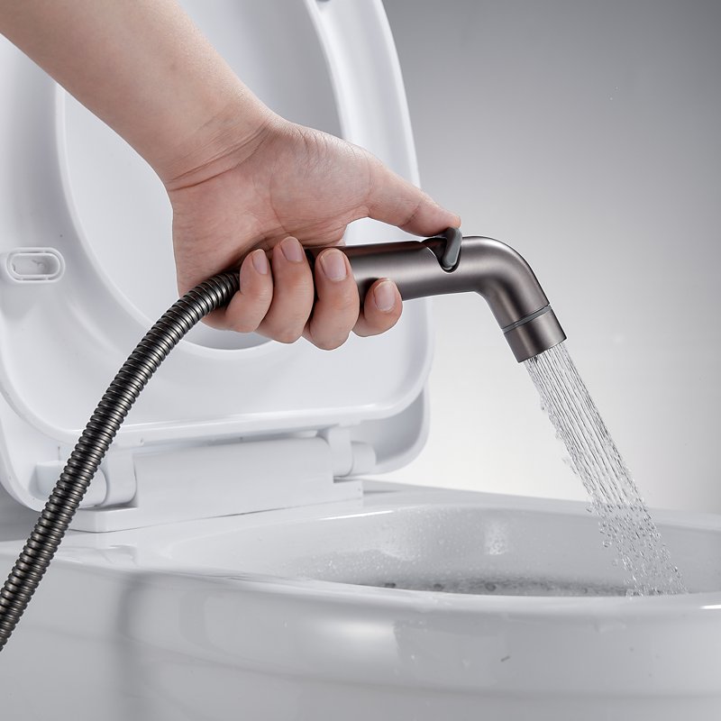 Гигиенический душ со смесителем Shevanik S9905T-1, оружейная сталь