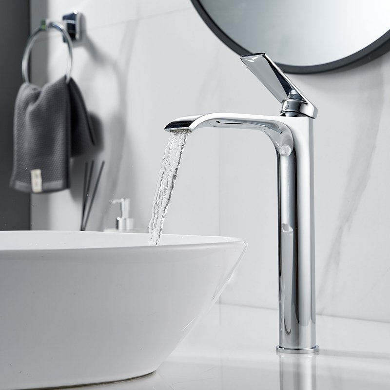 Смеситель для раковины высокий Shevanik S4111, хром