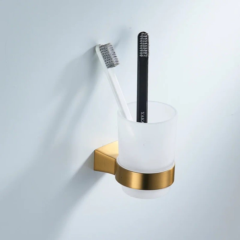 Стакан для ванной комнаты Shevanik SG5712G, золотой сатин