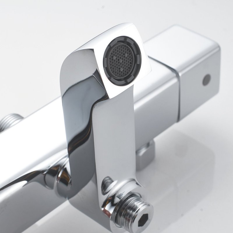 Душевая система Shevanik S7036T, оружейная сталь