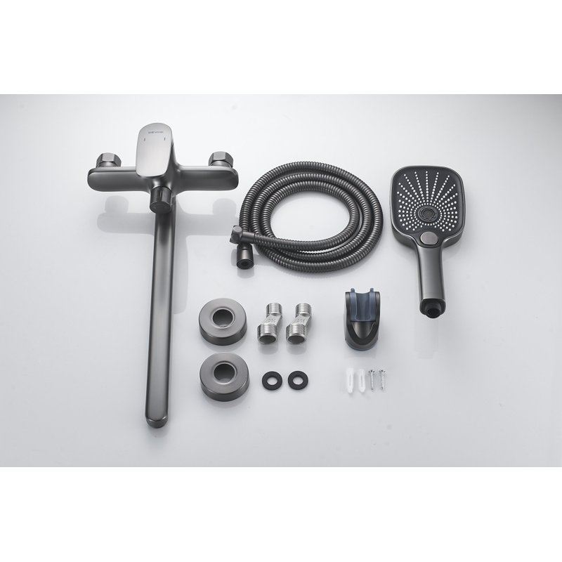 Смеситель для ванны Shevanik S8522T, оружейная сталь