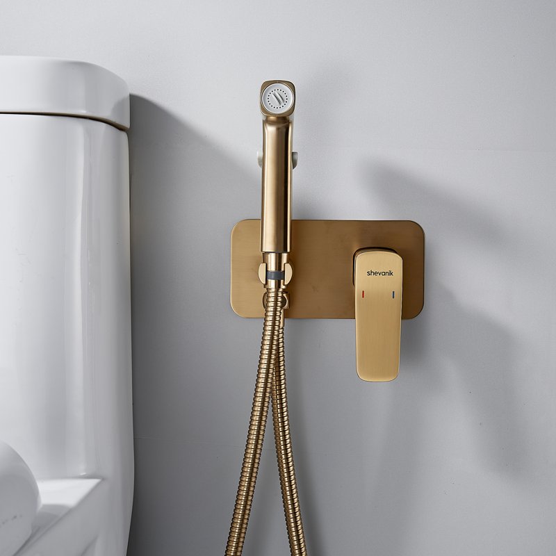 Гигиенический душ со смесителем Shevanik S8505H-1, черный