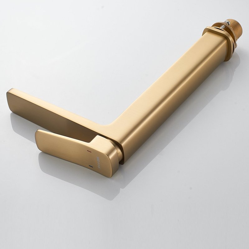 Смеситель для раковины Shevanik S9911G, золотой сатин