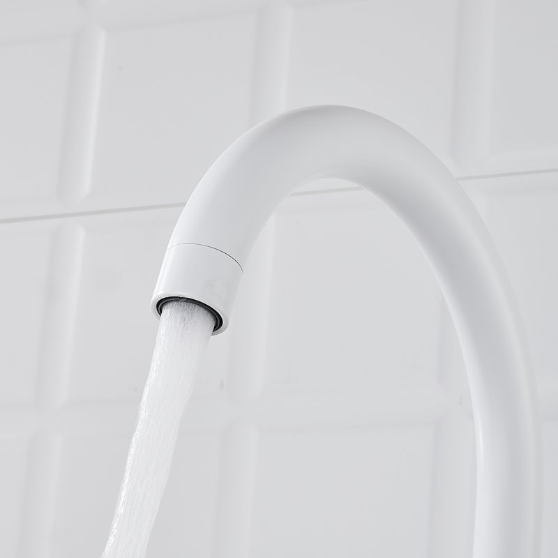 Смеситель для кухни с подключением фильтра Shevanik S428C, белый