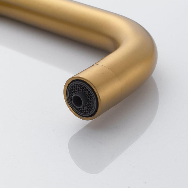 Смеситель для кухни с подключением фильтра Shevanik S528G, золотой сатин