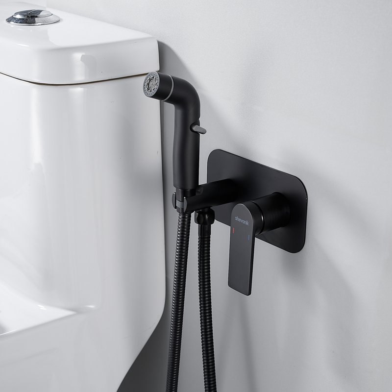 Гигиенический душ со смесителем Shevanik S9905H-1, черный