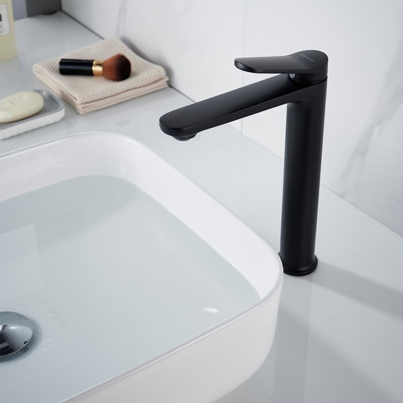 Смеситель для раковины высокий Shevanik S4311H, черный